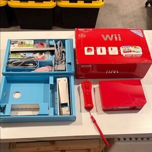 Nintendo Wii Red Console Set with Accessories